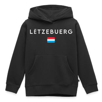 Flag of Luxembourg, Luxembourg pride - Kids Premium Organic Hoodie - black - Front - AI Model Kid Male (0cm)