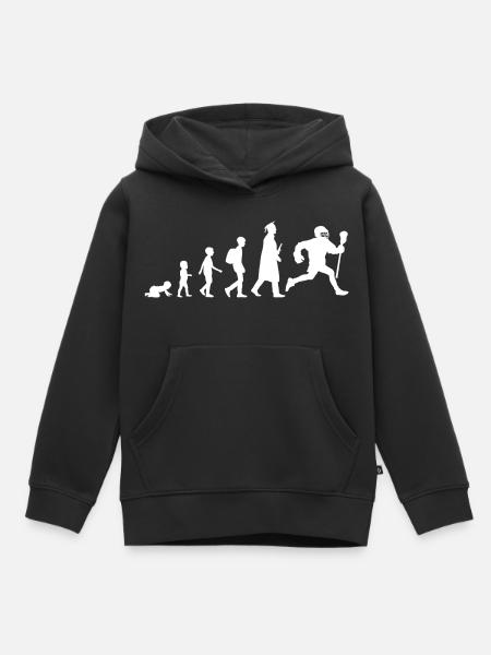 Lacrosse Evolution - Kinder Premium Organic Hoodie - Schwarz