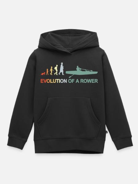 Entwicklung eines Ruderers - Kinder Premium Organic Hoodie - Schwarz