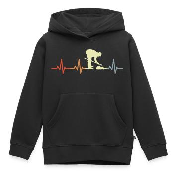 Landwirt Kardiogramm - Kinder Premium Organic Hoodie - Schwarz - Vorne - AI Model Kid Male (0cm)