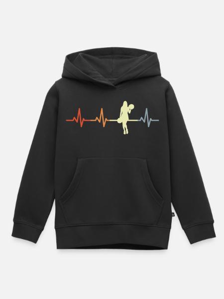 Cheerleaderin Kardiogramm - Kinder Premium Organic Hoodie - Schwarz