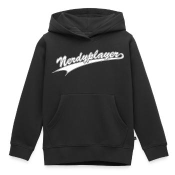 NERDY pour toujours - Nerdyplayer - Sweat Premium à capuche enfant bio - noir - Devant - AI Model Kid Male (0cm)