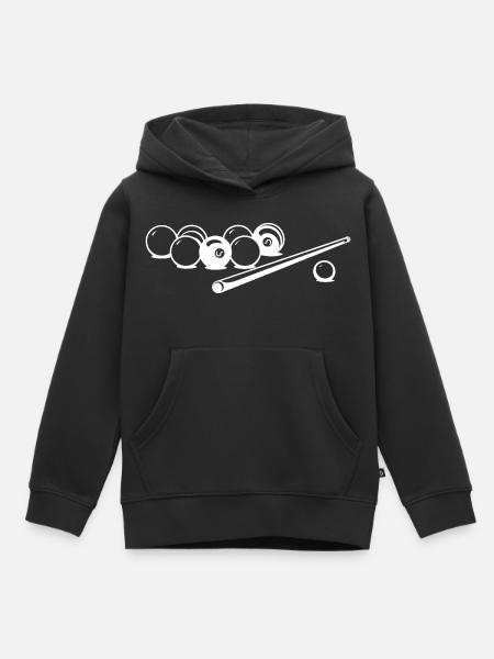 Billardkugeln Zeichnung - Kinder Premium Organic Hoodie - Schwarz
