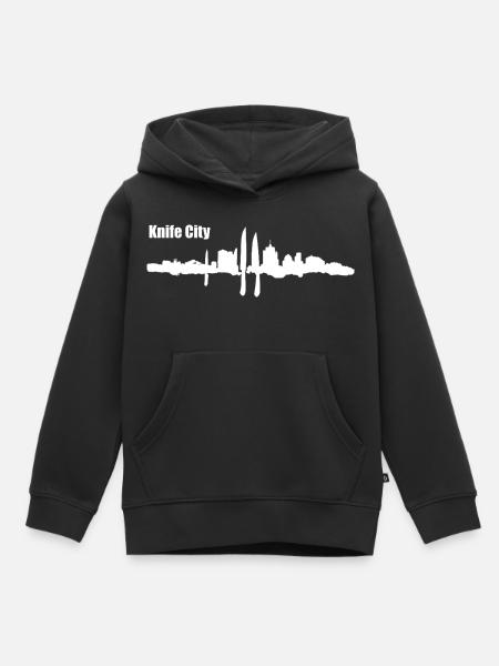 Messer Stadt - Kinder Premium Organic Hoodie - Schwarz