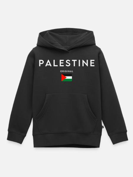 Bandiera della Palestina, orgoglio palestinese - Felpa Premium con cappuccio bambino bio - nero