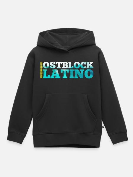 Ostblock Latino Kasache Kasachstan Geschenk - Kinder Premium Organic Hoodie - Schwarz