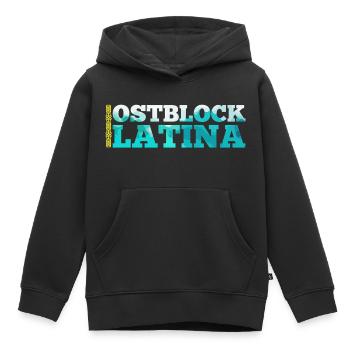 Ostblock Latina Kasachin Kasachstan Geschenk - Kinder Premium Organic Hoodie - Schwarz - Vorne - AI Model Kid Male (0cm)