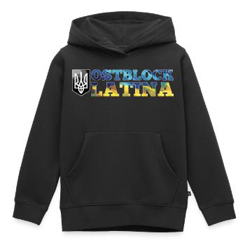 Ostblock Latina Ukrainerin Ukraine Geschenk - Kinder Premium Organic Hoodie - Schwarz - Vorne - AI Model Kid Male (0cm)