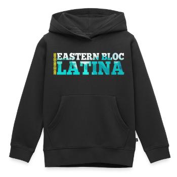 Bloc de l’Est Latina Kazakhstan Kazakhstan Cadeau - Sweat Premium à capuche enfant bio - noir - Devant - AI Model Kid Male (0cm)
