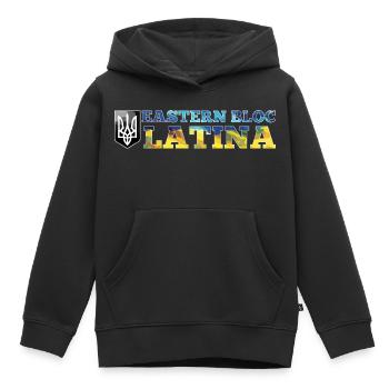 Bloc de l’Est Latina Ukraine Ukraine Cadeau - Sweat Premium à capuche enfant bio - noir - Devant - AI Model Kid Male (0cm)