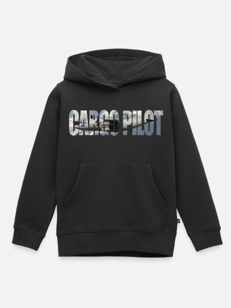 Cargo pilot C-27 - Kinder Premium Organic Hoodie - Schwarz