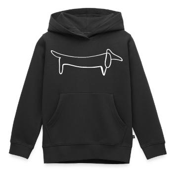 dog - Kids Premium Organic Hoodie - black - Front - AI Model Kid Male (0cm)
