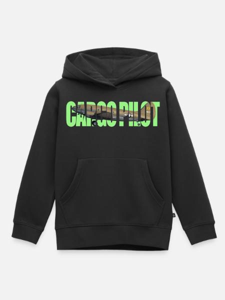 Cargo pilot C-46 - Kinder Premium Organic Hoodie - Schwarz