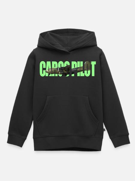 Cargo pilot C-160 - Kinder Premium Organic Hoodie - Schwarz