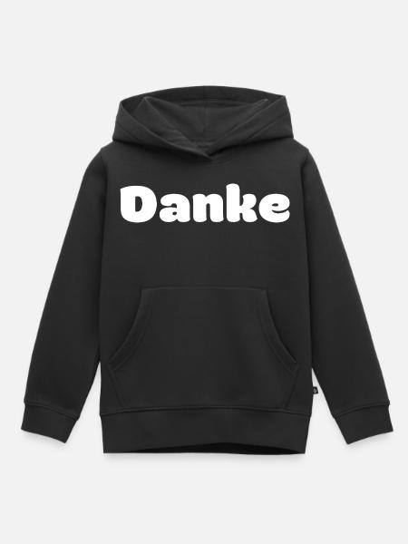 Danke - Kinder Premium Organic Hoodie - Schwarz