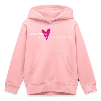 Meinung und Ahnung - Kinder Premium Organic Hoodie - Rosa - Vorne - AI Model Kid Female (0cm)