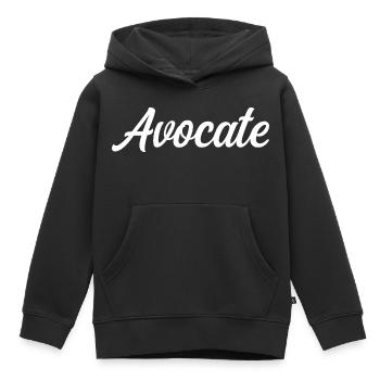 Avocate Droit Justice Barreau Tribunal Affaires - Sweat Premium à capuche enfant bio - noir - Devant - AI Model Kid Male (0cm)