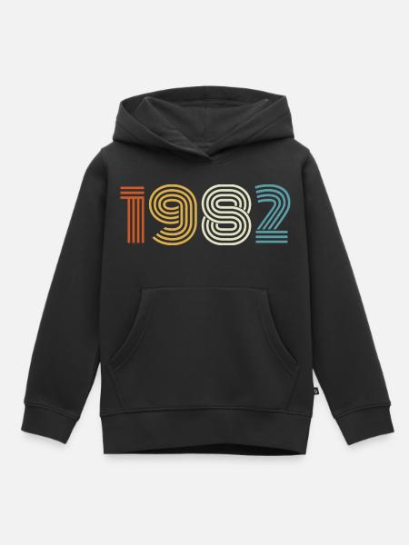 1982 Geschenk 1982 Jahrgang 1982 - Kinder Premium Organic Hoodie - Schwarz