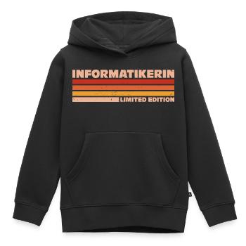 Informaticien Informaticien Programmeur - Sweat Premium à capuche enfant bio - noir - Devant - AI Model Kid Male (0cm)