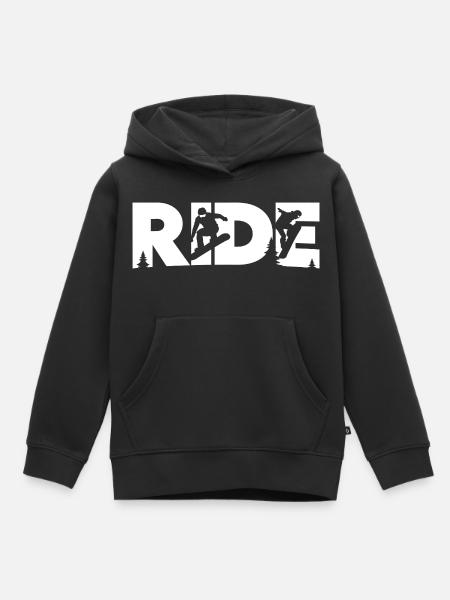 Ride Snowboarden Snowboard Snowboarder - Kinder Premium Organic Hoodie - Schwarz