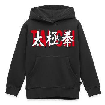 Taichi Tai Chi Martial Arts Kanji Gym China - Kids Premium Organic Hoodie - black - Front - AI Model Kid Male (0cm)