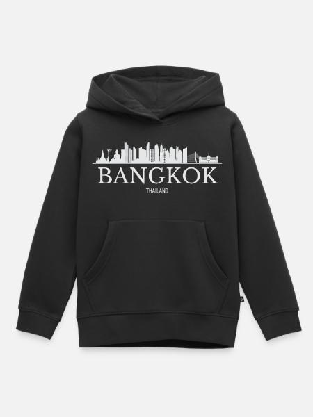 Bangkok Skyline, Bangkok Thailand - Kinder Premium Organic Hoodie - Schwarz