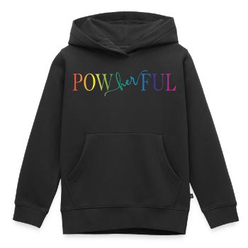 Sérieux - Sweat Premium à capuche enfant bio - noir - Devant - AI Model Kid Male (0cm)