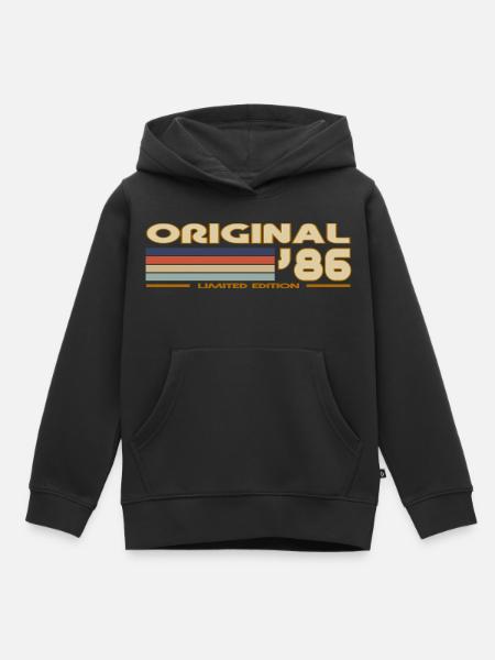 1986 - Kinder Premium Organic Hoodie - Schwarz