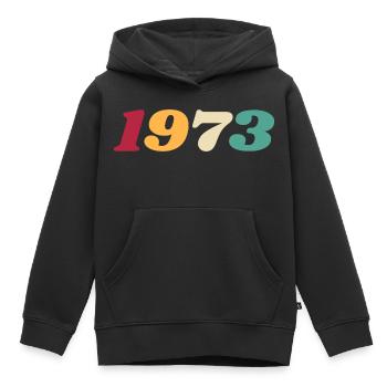 1973 Geschenk 1973 Geburtstag 1973 Retro 1973 - Kinder Premium Organic Hoodie - Schwarz - Vorne - AI Model Kid Male (0cm)