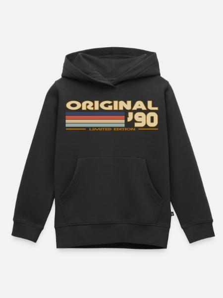 1990 - Kinder Premium Organic Hoodie - Schwarz