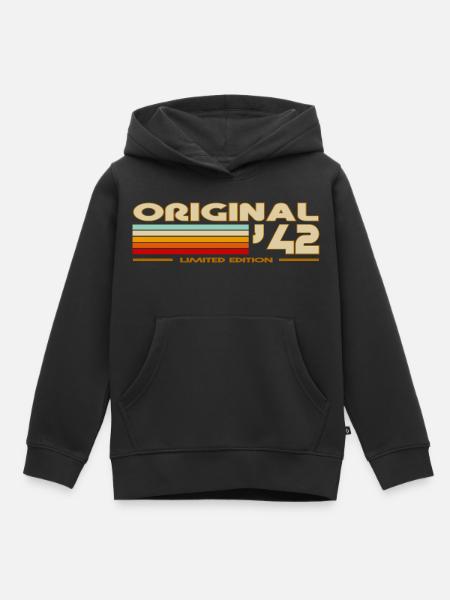 1942 - Kinder Premium Organic Hoodie - Schwarz