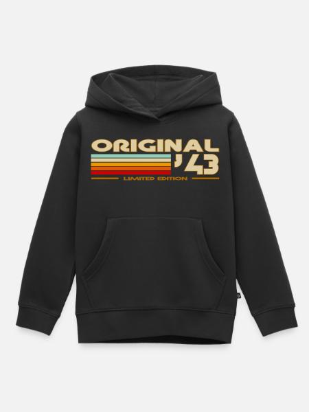 1943 - Kinder Premium Organic Hoodie - Schwarz