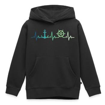 Ankerherzschlag Matrose Geschenk Matrose - Kinder Premium Organic Hoodie - Schwarz - Vorne - AI Model Kid Male (0cm)