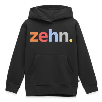 10. Geburtstag Junge Zehn 10 Jahre Jubiläum  - Kinder Premium Organic Hoodie - Schwarz - Vorne - AI Model Kid Male (0cm)
