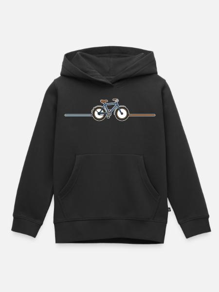 Retro Fahrrad  - Kinder Premium Organic Hoodie - Schwarz