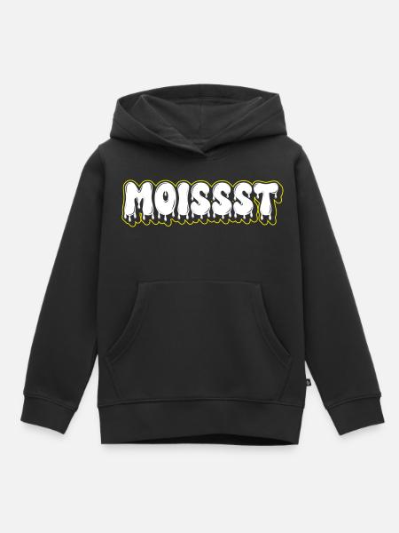 Moist Fat Font Wortzeichen - Kinder Premium Organic Hoodie - Schwarz