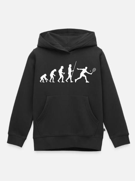 Tennis Evolution - Kinder Premium Organic Hoodie - Schwarz