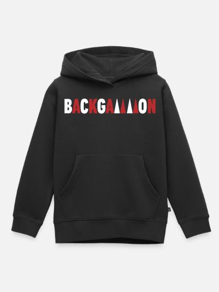 Backgammon - Kinder Premium Organic Hoodie - Schwarz