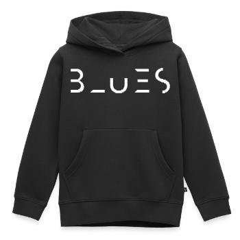 Blues Minimalist Blues Outfit for Blues Fan - Kids Premium Organic Hoodie - black - Front - AI Model Kid Male (0cm)