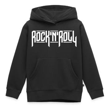 Rock'N'Roll Custom Typography Logo - Kinder Premium Organic Hoodie - Schwarz - Vorne - AI Model Kid Male (0cm)