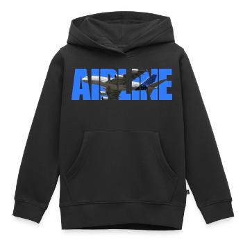 Compagnie aérienne A-380 - Sweat Premium à capuche enfant bio - noir - Devant - AI Model Kid Male (0cm)