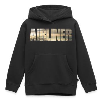 Airliner - Kinder Premium Organic Hoodie - Schwarz - Vorne - AI Model Kid Male (0cm)