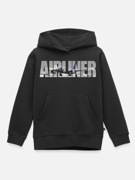 Airliner B 787 - Kinder Premium Organic Hoodie - Schwarz