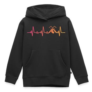 Welder Sunset Heartbeats Welding - Kids Premium Organic Hoodie - black - Front - AI Model Kid Male (0cm)
