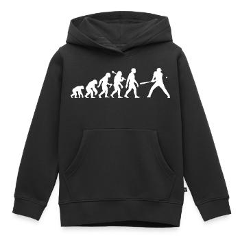 Baseball Evolution Baseball Player Batsman - Kids Premium Organic Hoodie - black - Front - AI Model Kid Male (0cm)