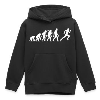 Jogger Evolution für Läufer Laufsport - Kinder Premium Organic Hoodie - Schwarz - Vorne - AI Model Kid Male (0cm)