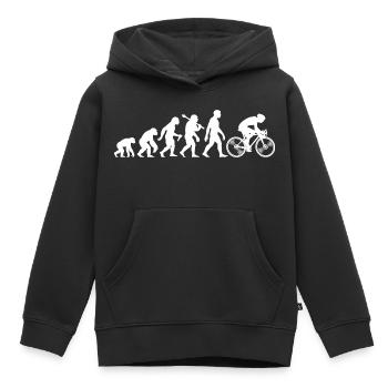 Cyclists Evolution for Cycling - Kids Premium Organic Hoodie - black - Front - AI Model Kid Male (0cm)