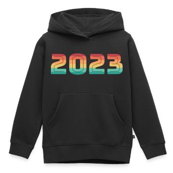 2023 Jahreswechsel Geschenkidee - Kinder Premium Organic Hoodie - Schwarz - Vorne - AI Model Kid Male (0cm)