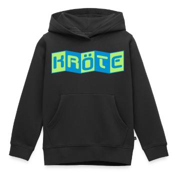 kröte frosch tier logo - Kinder Premium Organic Hoodie - Schwarz - Vorne - AI Model Kid Male (0cm)