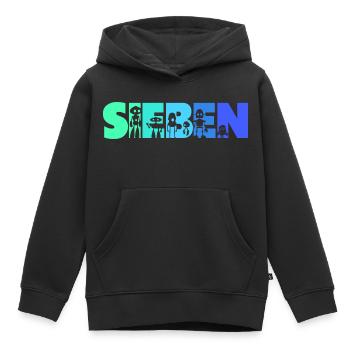 7. Geburtstag Robotik Technik 7 Jahre Roboter - Kinder Premium Organic Hoodie - Schwarz - Vorne - AI Model Kid Male (0cm)